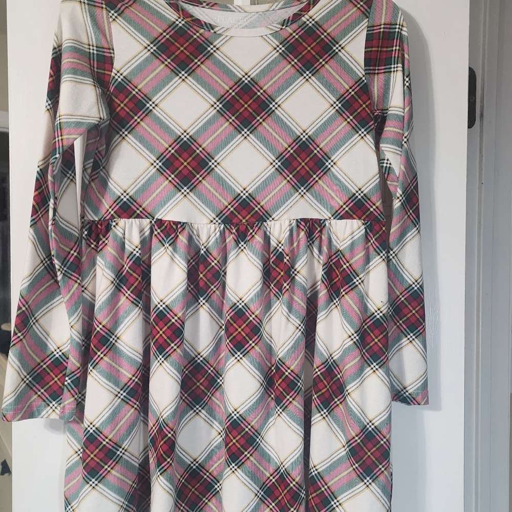 Childrens Place Plaid Long Sleeve Dress